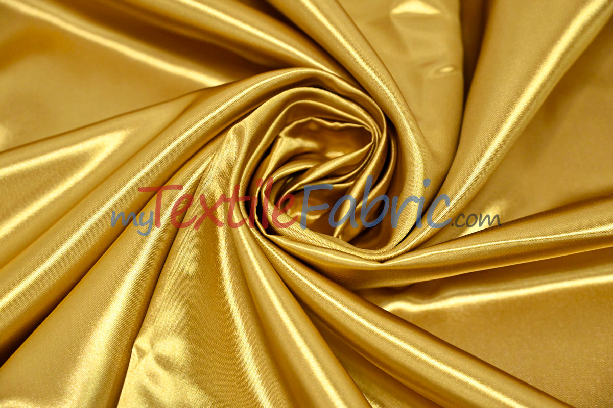 Bridal Satin Polyester Fabric - Shiny Solid, 58/60" Width, Multiple Colors (Yards, Bolts, Sample Swatches)