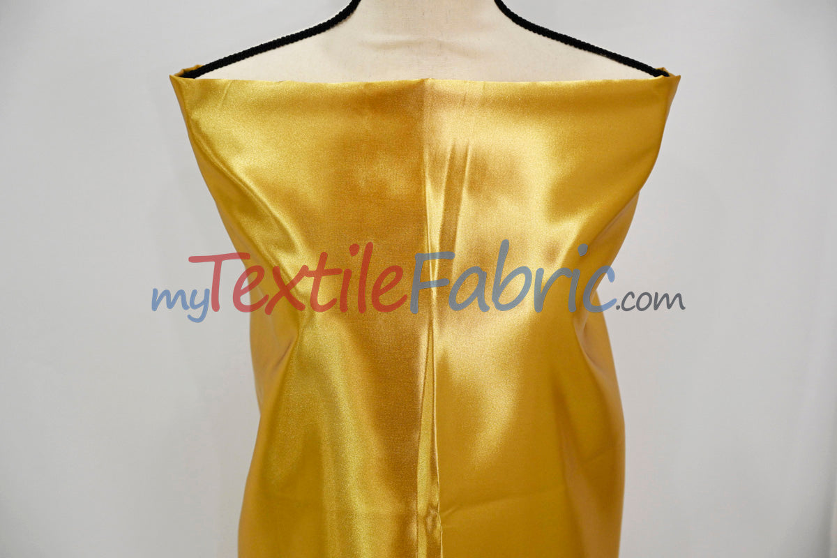 Bridal Satin Polyester Fabric - Shiny Solid, 58/60" Width, Multiple Colors (Yards, Bolts, Sample Swatches)