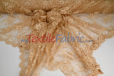 Chantilly Lace Polyester Fabric - Floral Embroidery, Sheer Mesh, 52" Width (1 Yard)
