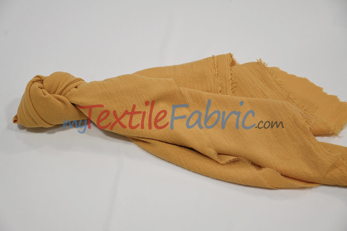 100 Percent Cotton Gauze Fabric - Soft Lightweight Muslin, 46/48" Width, Yards, Bolts, Sample Swatch (1 Yard)