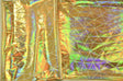 Geometric Mirror Hologram Spandex Fabric - Gold, Silver, Geometric Mirror Foil, 58/60" Width (1 Yard)