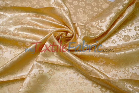 Jasmine Jacquard Polyester Fabric - Floral Brocade, 60" Width (1 Yard)