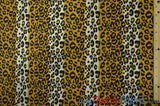 Leopard Cotton Print 100 Percent Cotton Fabric - Gold Leopard Animal Print, 58/60" Width (1 Yard)