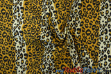 Leopard Cotton Print 100 Percent Cotton Fabric - Gold Leopard Animal Print, 58/60" Width (1 Yard)