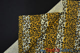 Leopard Cotton Print 100 Percent Cotton Fabric - Gold Leopard Animal Print, 58/60" Width (1 Yard)