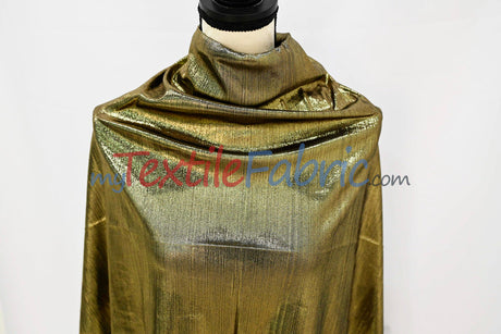 Metallic Stretch Slinky Polyester Spandex Fabric - Metallic Solid, 58" Width, Multiple Colors (1 Yard)