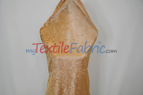 Panne Velvet Polyester Fabric - Crush Panne Velour, Solid, 58/60" Width (1 Yard)