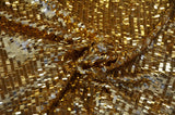 Fringe Sequins Polyester Fabric - Gold, Silver, Black, 50/52" Width (1 Yard)