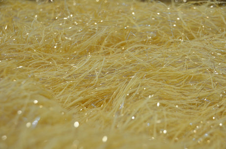 Gold Shaggy Brocade Metallic Eyelash Fabric - Gold Sheer Woven, 56/57" Width (Yards)