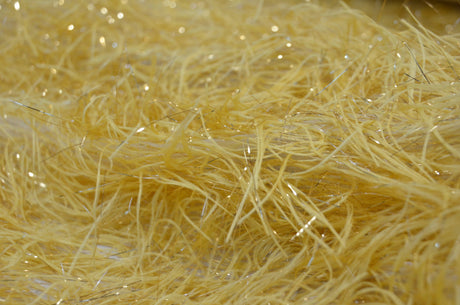 Gold Shaggy Brocade Metallic Eyelash Fabric - Gold Sheer Woven, 56/57" Width (Yards)