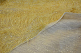 Gold Shaggy Brocade Metallic Eyelash Fabric - Gold Sheer Woven, 56/57" Width (Yards)