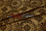 Damask Flocking Taffeta Fabric - Flocking Velvet Damask, 58/60" Width (1 Yard)