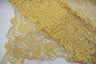 Guipure Bridal Lace Polyester Fabric - Heavy Double Scalloped Lace, Multiple Colors, 48/49" Width (1 Yard)