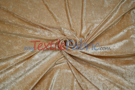 Panne Velvet Polyester Fabric - Crush Panne Velour, Solid, 58/60" Width (1 Yard)