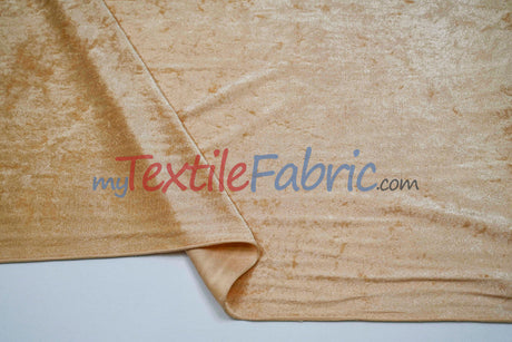 Panne Velvet Polyester Fabric - Crush Panne Velour, Solid, 58/60" Width (1 Yard)