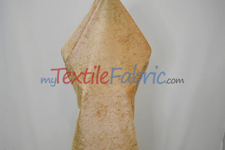 Panne Velvet Polyester Fabric - Crush Panne Velour, Solid, 58/60" Width (1 Yard)
