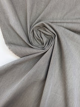 Cotton Elastane Striped Gray Fabric