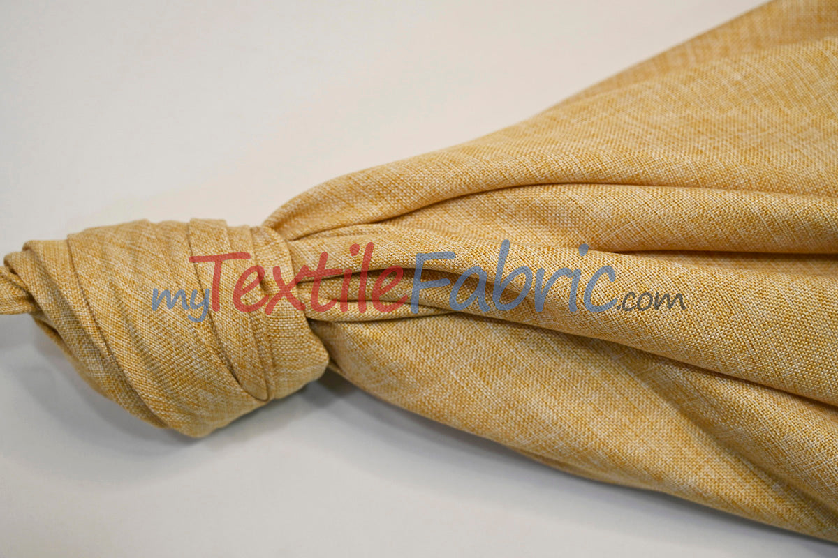 Vintage Linen Polyester Fabric - Faux Burlap, Rustic Natural Look, 58/60" Width (1 Yard)