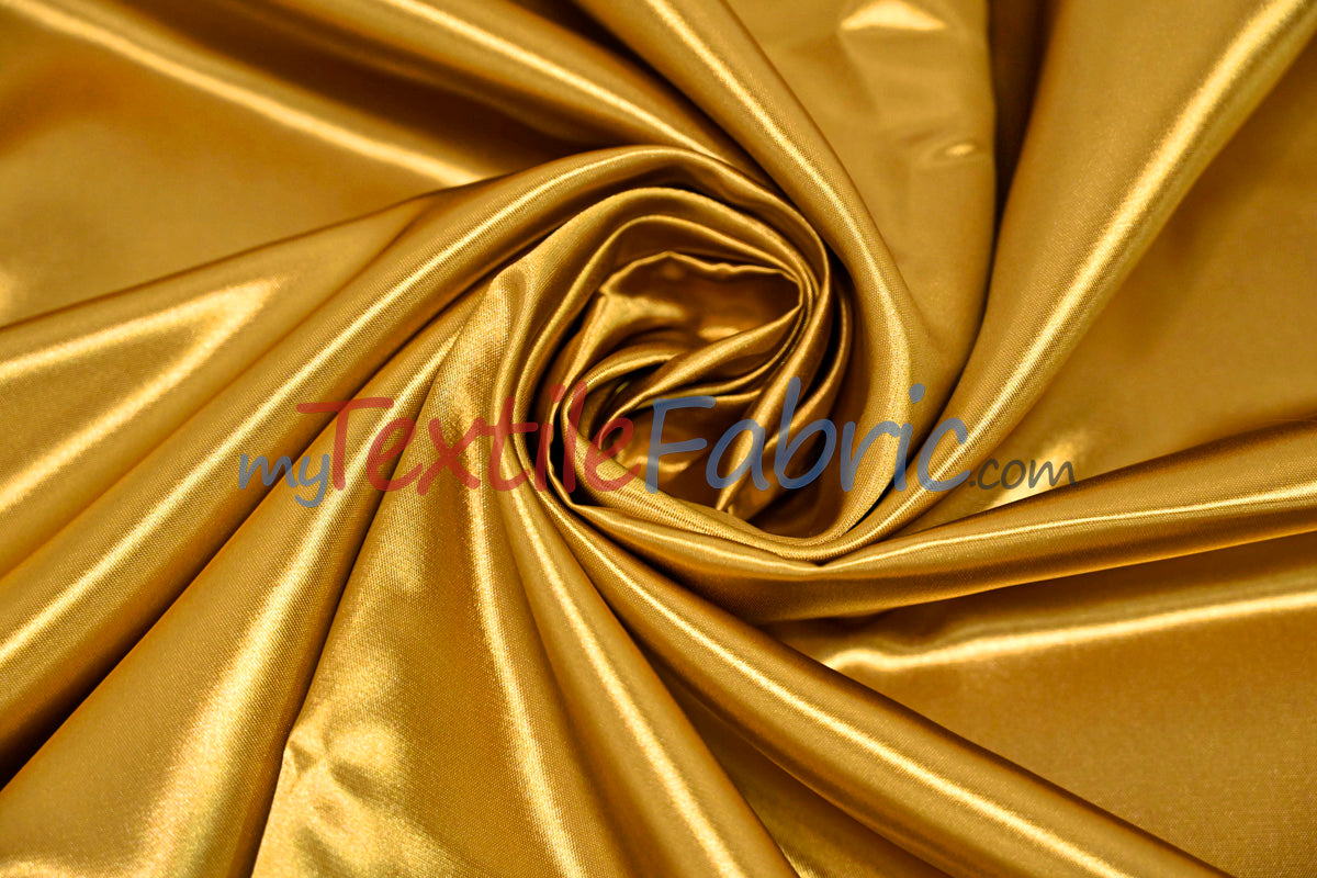 Bridal Satin Polyester Fabric - Shiny Solid, 58/60" Width, Multiple Colors (Yards, Bolts, Sample Swatches)