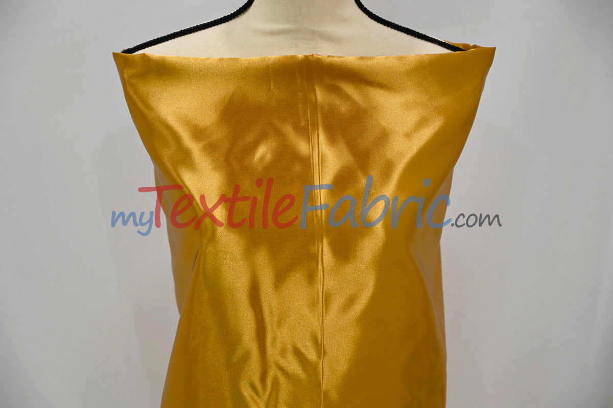 Bridal Satin Polyester Fabric - Shiny Solid, 58/60" Width, Multiple Colors (Yards, Bolts, Sample Swatches)