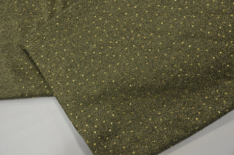 Diamond Glimmer Knit Polyester Spandex Fabric - Metallic Glitter, 56" Width (1 Yard)