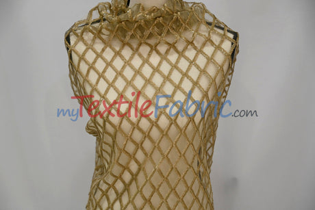 Luxury Glitz Sequins Lace Fabric - 100 Percent Polyester, Sheer Mesh Sequins Embroidery, Multiple Colors, 54" Width (By The Yard)