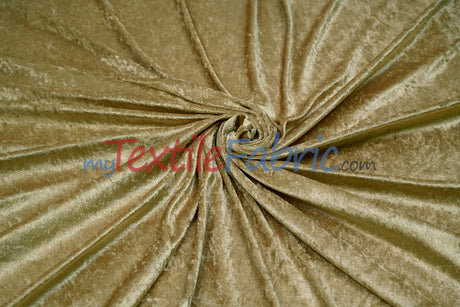 Panne Velvet Polyester Fabric - Crush Panne Velour, Solid, 58/60" Width (1 Yard)