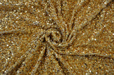 Sequins Stretch Velvet Polyester Spandex Fabric - Sequins On Plush Velvet, Multiple Colors, 60" Width (By The Yard)
