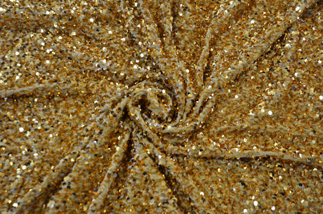 Sequins Stretch Velvet Polyester Spandex Fabric - Sequins On Plush Velvet, Multiple Colors, 60" Width (By The Yard)