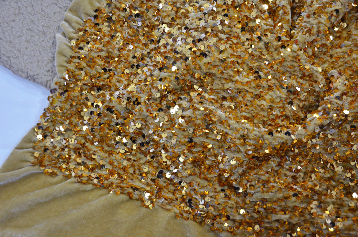 Sequins Stretch Velvet Polyester Spandex Fabric - Sequins On Plush Velvet, Multiple Colors, 60" Width (By The Yard)