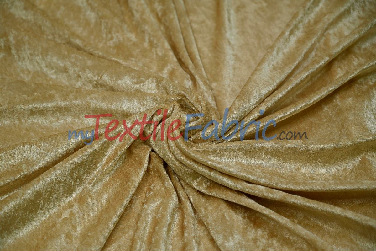Panne Velvet Polyester Fabric - Crush Panne Velour, Solid, 58/60" Width (1 Yard)