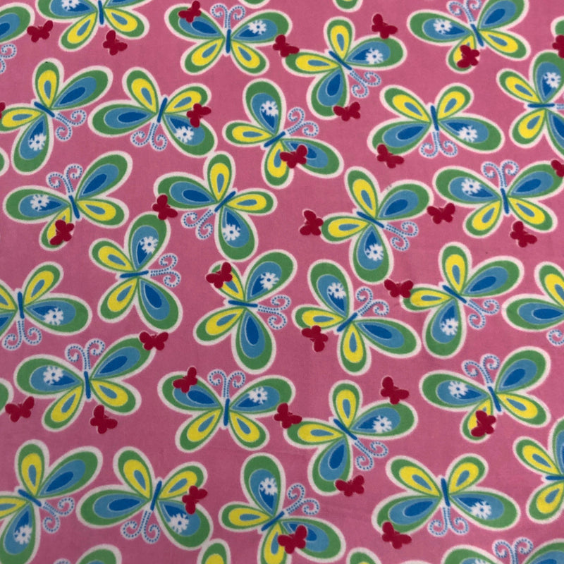 Assorted Anti-Pill Fleece Fabric - Floral, Butterfly, Dog, Pink Ribbon, Bright Plaid, 58-60 Inches Wide