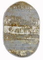 Maximus 02427C00 Polyester Viscose Fabric - Color-Changing Flat Weave, Gold Oval Shape, 5' 3" X 7' 5" (1 Unit)