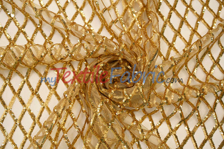 Luxury Glitz Sequins Lace Fabric - 100 Percent Polyester, Sheer Mesh Sequins Embroidery, Multiple Colors, 54" Width (By The Yard)