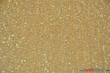 Pleated Glitz Polyester Sequins Fabric - Pleated Mesh, Multiple Colors, 56" Width (1 Yard)