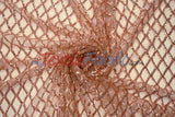 Luxury Glitz Sequins Lace Fabric - 100 Percent Polyester, Sheer Mesh Sequins Embroidery, Multiple Colors, 54" Width (By The Yard)