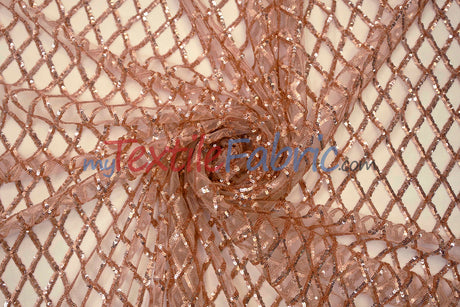 Luxury Glitz Sequins Lace Fabric - 100 Percent Polyester, Sheer Mesh Sequins Embroidery, Multiple Colors, 54" Width (By The Yard)