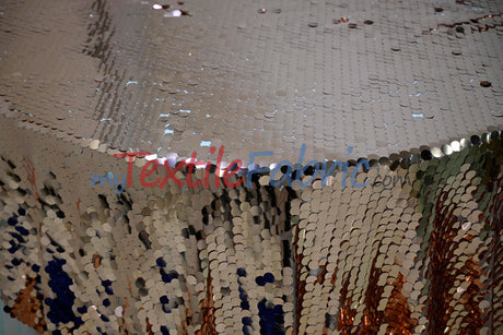 Fish Scale Paillette Sequins Polyester Fabric - 9Mm Sequins, 54" Width, Multiple Colors (1 Yard)