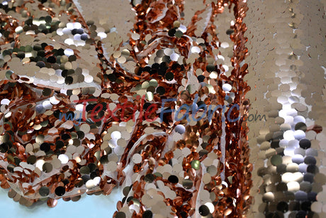Fish Scale Paillette Sequins Polyester Fabric - 9Mm Sequins, 54" Width, Multiple Colors (1 Yard)
