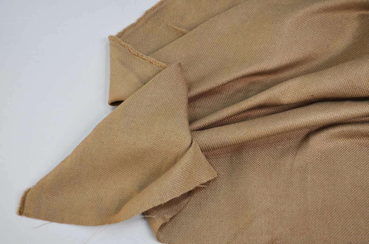 Faux Luxe Burlap Polyester Fabric - Natural Color, Solid, 57/58" Wide (Yards)