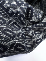 Cotton Jacquard Abstract Gray-Black