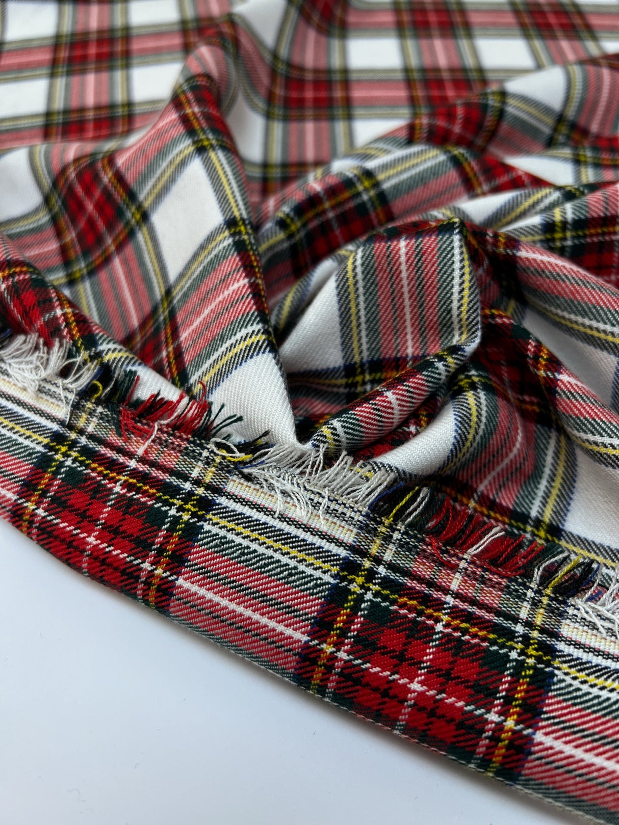 Viscose Tweed Checked Fabric