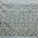 1 Yard Beaded & Corded Lace Fabric on Polyester Net Mesh, White, 51" Wide, Embroidered Lace Fabric