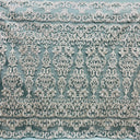 Beaded Corded Lace Fabric - Embroidered White, Ivory, 51" Wide (1 Yard)