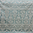 Beaded Corded Lace Fabric White
