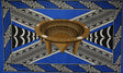 Kingdom Of Tonga Kava Bowl All Around Border Crossing Pattern Sarong Polyester Fabric - Vibrant Colors, 72" L X 45" W (1 Piece)