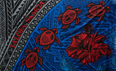 Polyester Sarong Sea Turtles Hibiscus