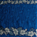 Cotton Barkcloth Hibiscus Palm Double Border Fabric