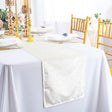 Velvet Table Runner 13x108 Ivory