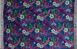 Hibiscus Plumeria Tropical Leaves Rayon Fabric - Tropical Floral Print, 72" L x 45" W (1 Piece)